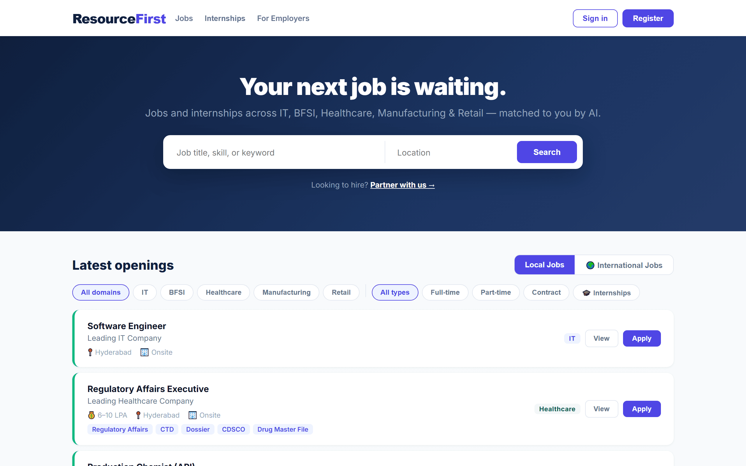 ResourceFirst product screenshot